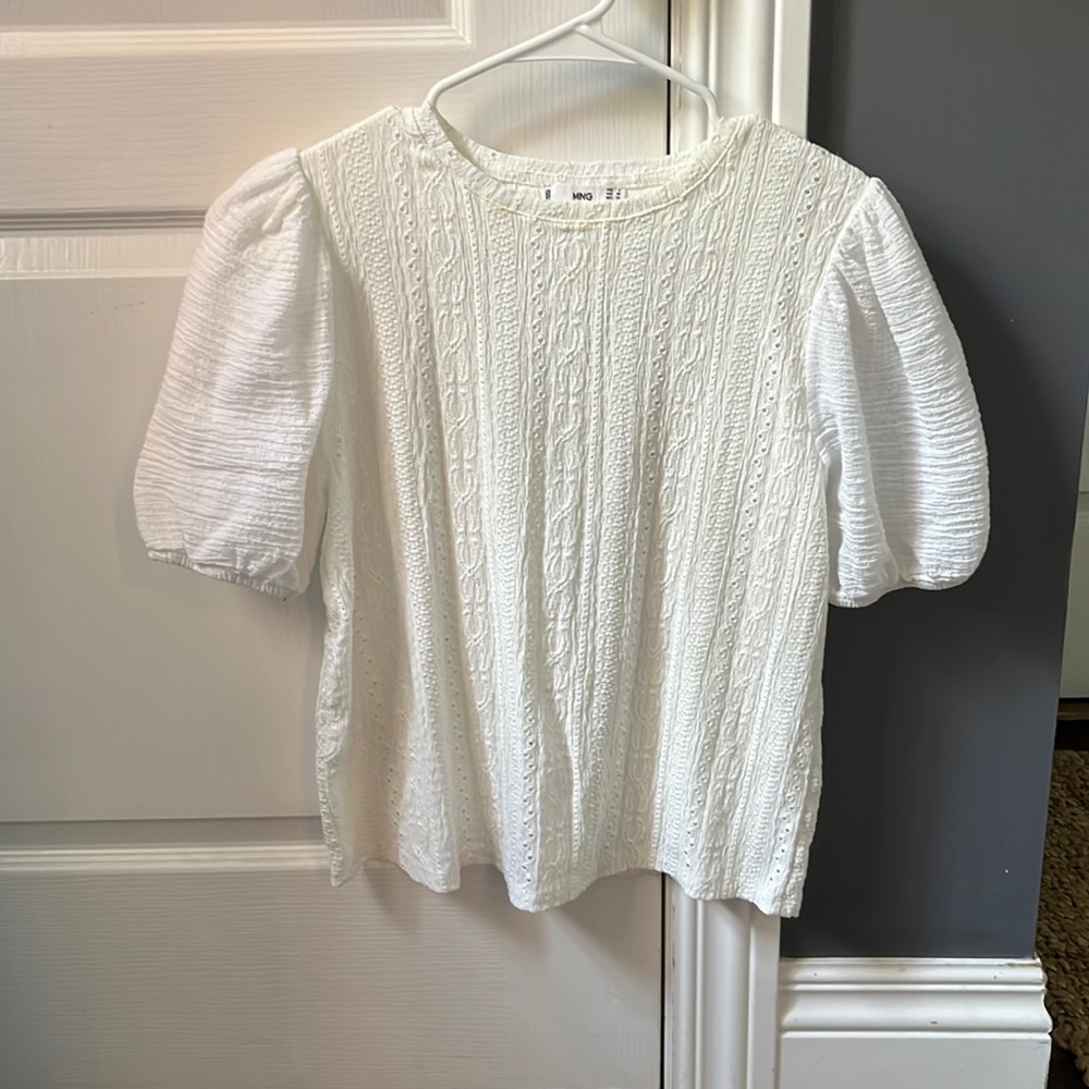 White mango blouse XS